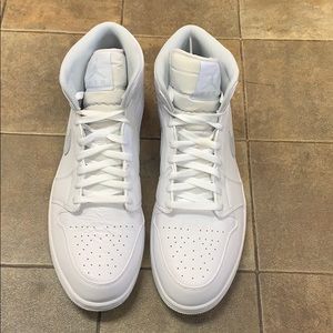 Jordan 1 white on white size 14